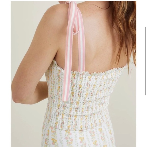 minnow Smocked One Piece Citrus Linear - Picture 3 of 7